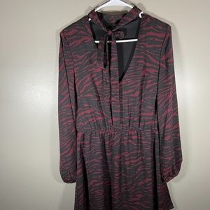 Divided Tie Neck Dress